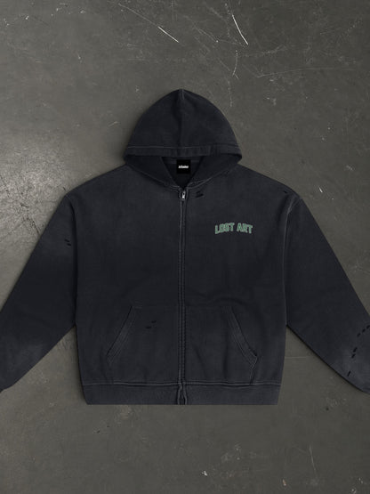 Lost Art Zip Hoodie - Moss