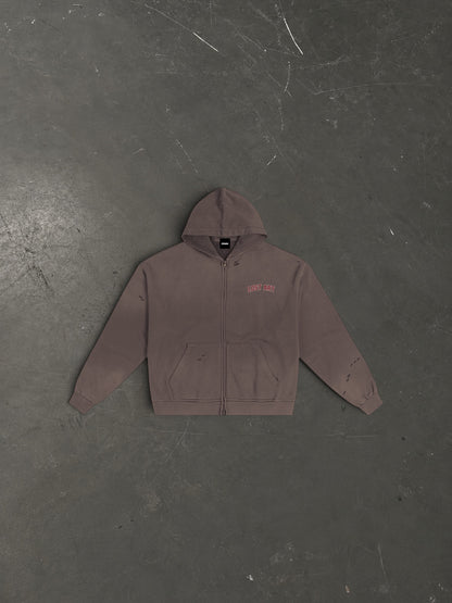 Lost Art Zip Hoodie - Gray Brick