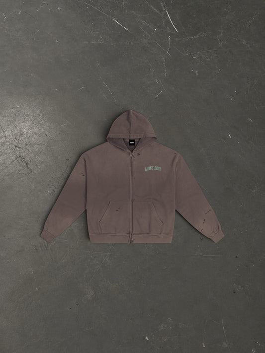 Lost Art Zip Hoodie - Gray Moss